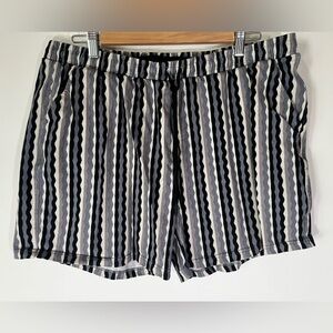 Original Paperbacks Cotton Drawstring Volley Shorts striped black gray XXL beach